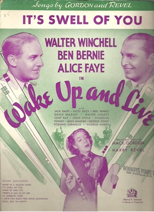 Picture of It's Swell of You, from "Wake Up and Live", Mack Gordon & Harry Revel, sung by Alice Faye & Jack Haley