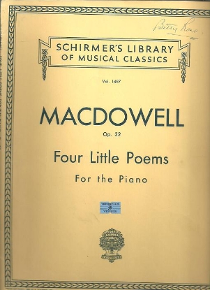 Picture of Four Little Poems Op. 32, Edward MacDowell