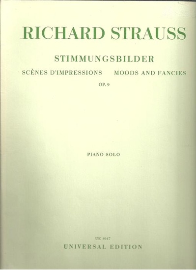 Picture of Moods and Fancies Op.9, Richard Strauss, piano solo 