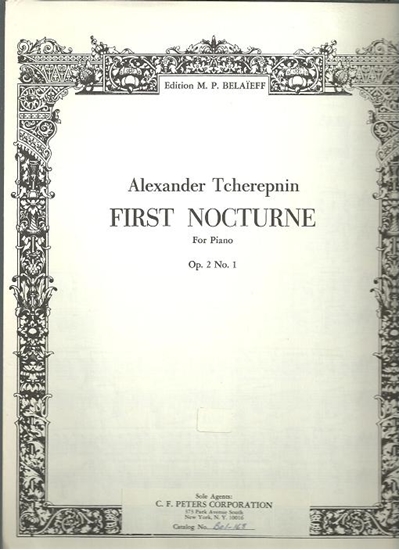 Picture of First Nocturne Op. 2 No. 1, Alexander Tcherepnin, piano solo