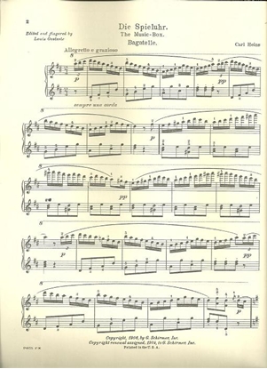 Picture of The Music-Box (Die Spieluhr), Bagatelle, Carl Heins, piano solo sheet music