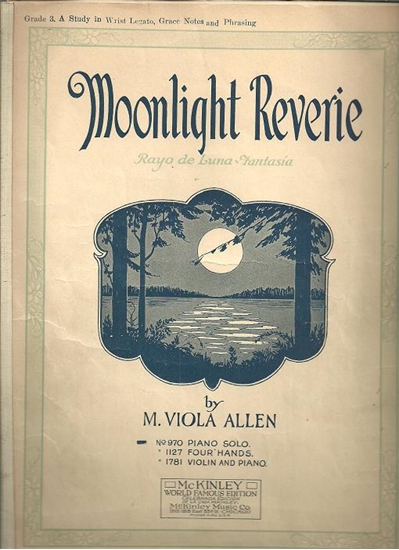 Picture of Moonlight Reverie, M. Viola Allen, piano solo 