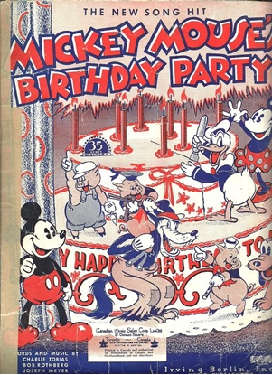 Picture of Mickey Mouses's Birthday, Charles Tobias/ Bob Rothberg/ Joseph Meyer