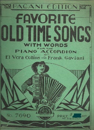 Picture of Favorite Old Time Songs, ed. El Vera Collins & Frank Gaviani, accordion 