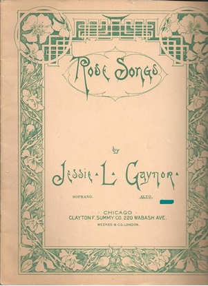 Picture of Rose Songs, Jessie L. Gaynor, songbook