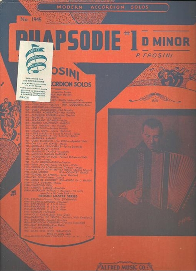 Picture of Rhapsodie #1 in d minor, Pietro Frosini, accordion solo