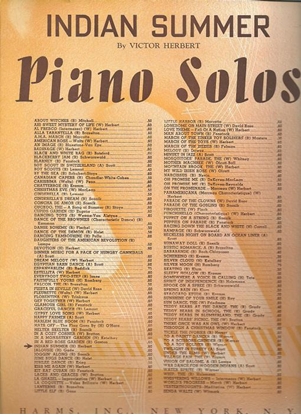 Picture of Indian Summer, Victor HerbIndian Summer, Victor Herbert, piano solo 