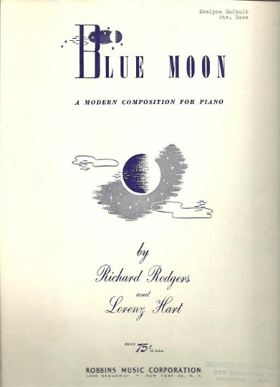 Picture of Blue Moon, R. Rodgers & L. Hart, arr. Domenico Savino, piano solo