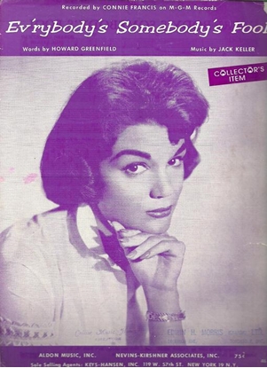 Picture of Ev'rybody's Somebody's Fool, Howard Greenfield & Jack Keller, recorded by Connie Francis