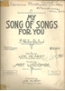 Picture of My Song of Songs for You, Joe Hearst & Art Liscombe