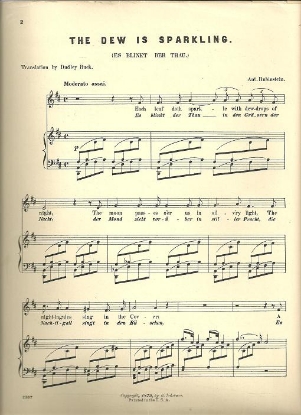 Picture of The Dew is Sparkling, Es blinkt der thau Op.72 No.1, Anton Rubinstein, low voice solo