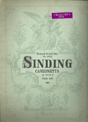 Picture of Canzonetta Op. 113 No. 2, Christian Sinding, piano solo