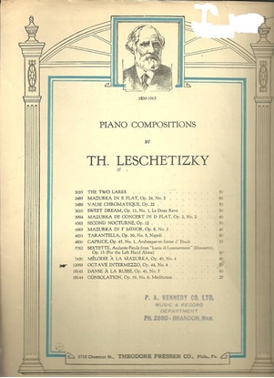 Picture of Octave Intermezzo Op. 44 No. 4, Theodor Leschetizky, piano solo