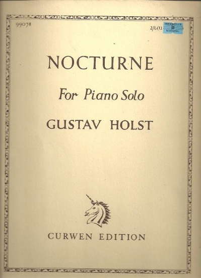 Picture of Nocturne, Gustav Holst, piano solo