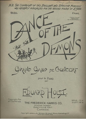 Picture of Dance of the Demons, Eduard Holst, piano solo 