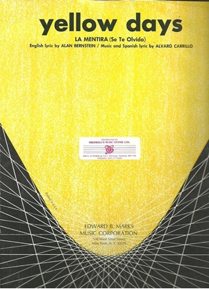 Picture of Yellow Days (Se te olvida), Alan Bernstein & Alvaro Carrilo