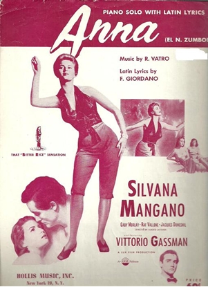 Picture of El Negro Zumbon, piano solo theme from movie "Anna, F. Giordana & R. Vatro