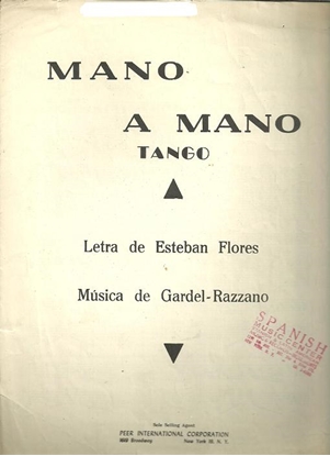 Picture of Mano a Mano (Tango), Esteban Flores & Gardel-Razzano