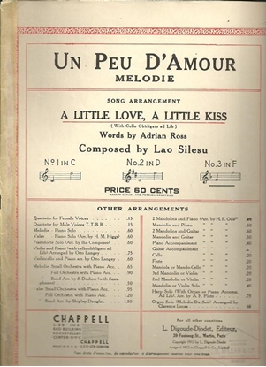 Picture of Un peu d'amour, A Little Love a Little Kiss, A. Nilson Fysher & Lao Silesu