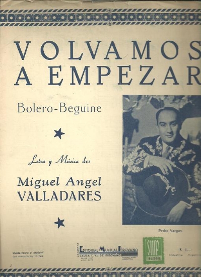 Picture of Volvamos a empezar, Bolero-Beguine, Miguel Angel Valladares