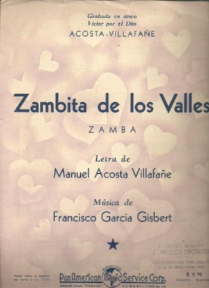 Picture of Zambita de los valles(Zamba), Manuel Acosta Villafane & Francisco Garcia Gisbert