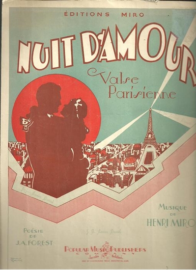 Picture of Nuit d'amour, Valse Parisienne, J. A. Forest & Henri Miro