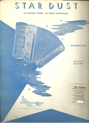 Picture of Star Dust, Stardust, Mitchell Parish & Hoagy Carmichael, arr. Galla-Rini, accordion solo