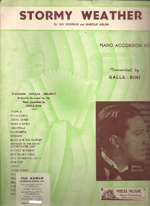 Picture of Stormy Weather, Ted Koehler & Harold Arlen, arr. Galla-Rini