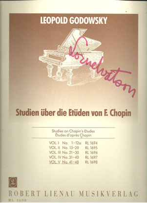 Picture of Studies on Chopin Studies, Vol 5 No.'s 41 to 48, Leopold Godowsky, piano solo