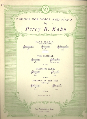 Picture of Ave Maria, Percy B. Kahn, medium voice 