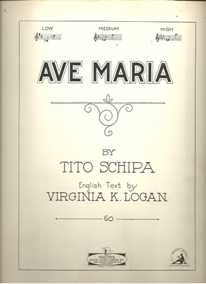 Picture of Ave Maria, Tito Schipa, medium voice solo