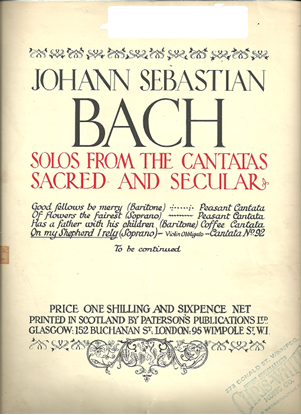 Picture of On My Shepherd I Rely, J. S. Bach, soprano solo