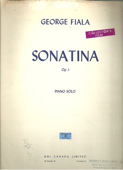 Picture of Sonatina, George Fiala Op.1, piano solo 