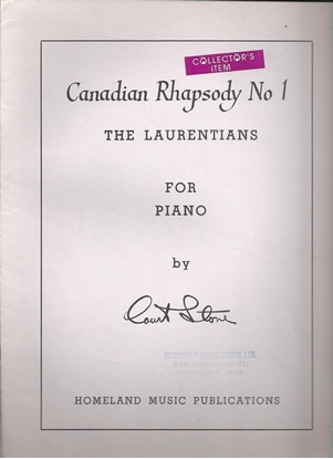 Picture of Canadian Rhapsody No.1, The Laurentians, Court Stone, piano solo