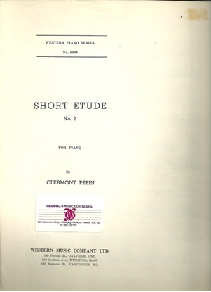 Picture of Short Etude No.2, Clermont Pepin, piano solo 