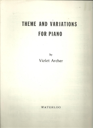 Picture of Theme and Variations for Piano, Violet Archer