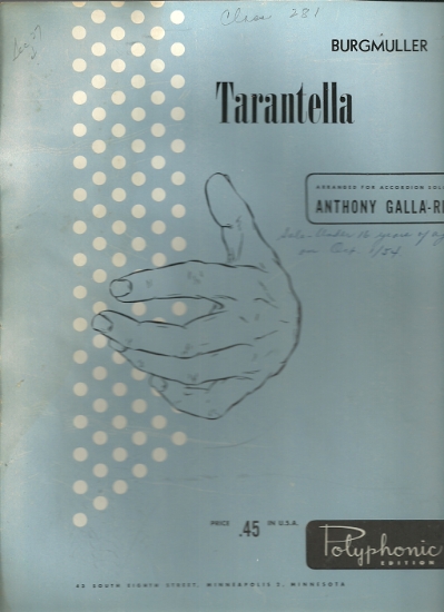 Picture of Tarantella, Burgmuller Op. 100 No. 20, arr. A. Galla-Rini