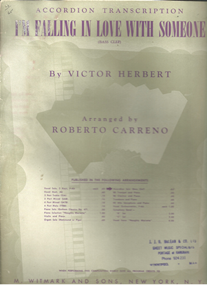 Picture of I'm Falling in Love with Someone, Victor Herbert, accordion solo transcr. Roberto Carreno