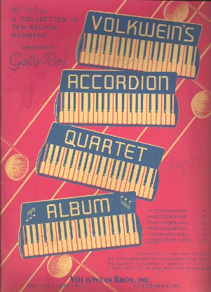 Picture of Volkwein's Accordion Quartet Album, arr.Galla-Rini, conductor's score