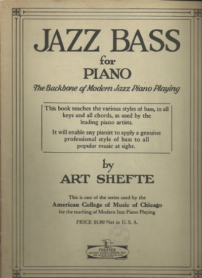 Picture of Jazz Bass for Piano, Art Shefte