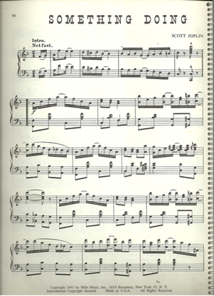 Picture of Something Doing Rag, Scott Joplin, piano solo