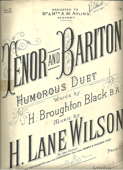Picture of Tenor and Baritone, H. Broughton Black & H. Lane Wilson, vocal duet