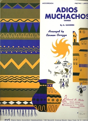 Picture of Adios Muchachos, A. Sanders, arr. for accordion solo by Carmen Carozza