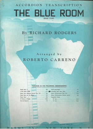 Picture of The Blue Room, Richard Rodgers, arr. Roberto Carreno, accordion solo
