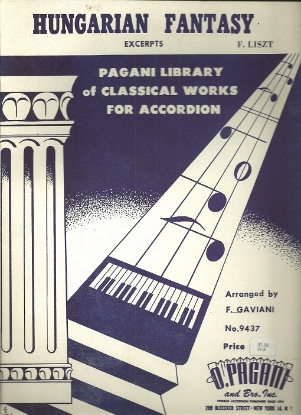 Picture of Hungarian Fantasy, F. Liszt, arr. Frank Gaviani, accordion solo