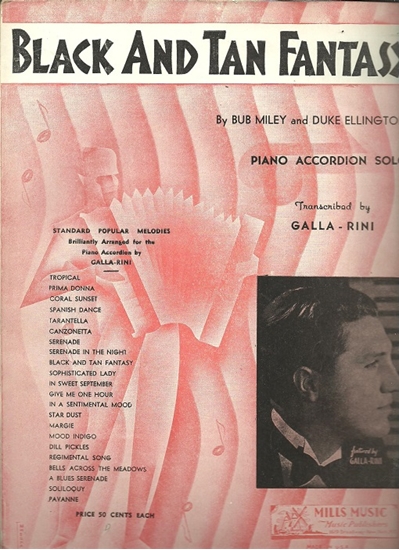 Picture of Black and Tan Fantasy, Bub Miley & Duke Ellington, arr. by A. Galla-Rini for accordion solo