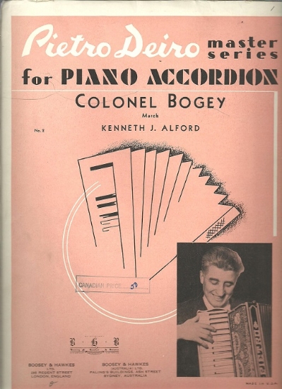 Picture of Colonel Bogey, Kenneth Alford, arr. Pietro Deiro, accordion solo