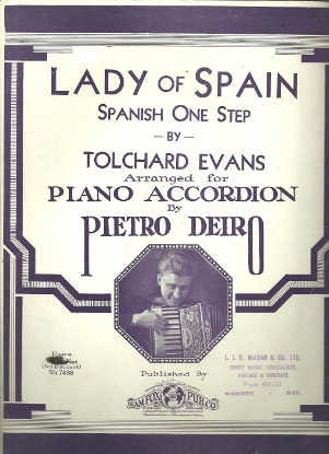 Picture of Lady of Spain, Tolchard Evans, arr. by Pietro Deiro, accordion solo