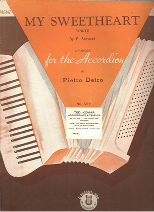 Picture of My Sweetheart Waltz (Tesoro Mio), E. Becucci, arr. Pietro Deiro, accordion solo