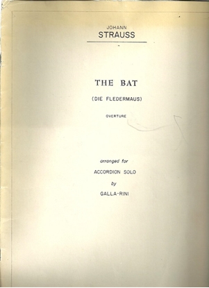 Picture of Die Fledermaus Overture (The Bat), Johann Strauss, arr. Galla-Rini, accordion solo